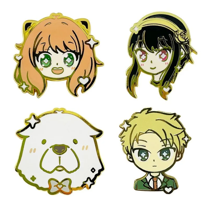 

New Spy X Family Bond Loid Anya Yor Cosplay Enamel Pins Cosplay Costume Props