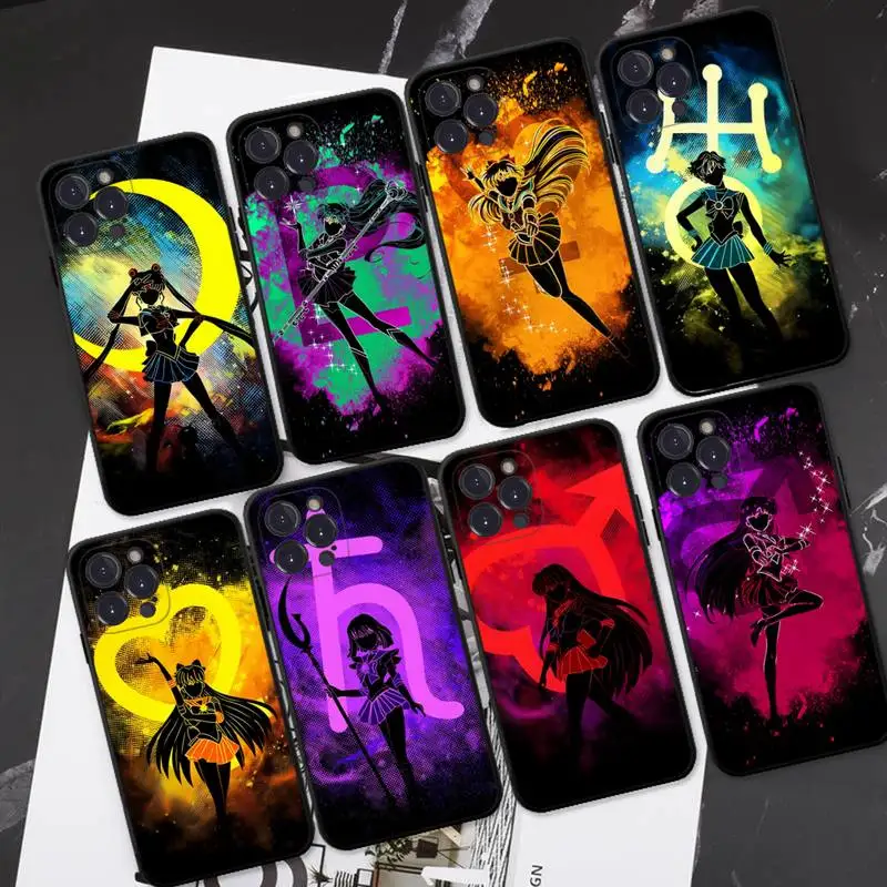 

BANDAI Cartoon Cute Sailors Moon Phone Case for iPhone 11 12 13 mini pro XS MAX 8 7 6 6S Plus X 5S SE 2020 XR case