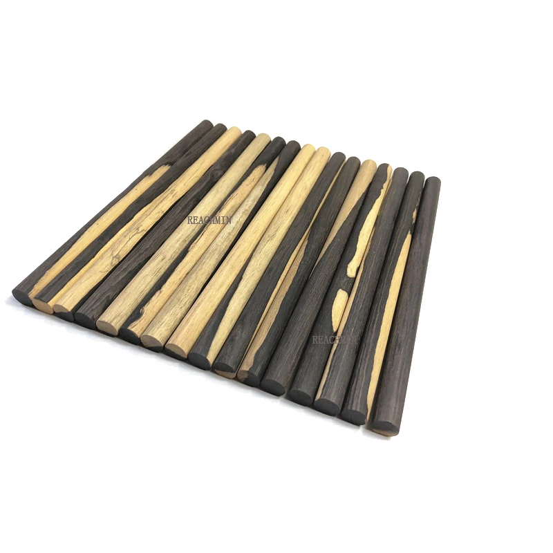 

10pcs Black Wood With Sapwood Handmade Round stick Wood Sandalwood DIY Handmade Material Diameter 1.2cm Wood Round bar