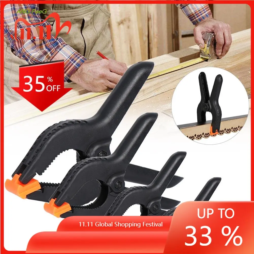 

3-9 Inch Spring Clamps DIY Woodworking Tools Plastic Nylon Clamps For Woodworking Spring Clip Photo Studio Background