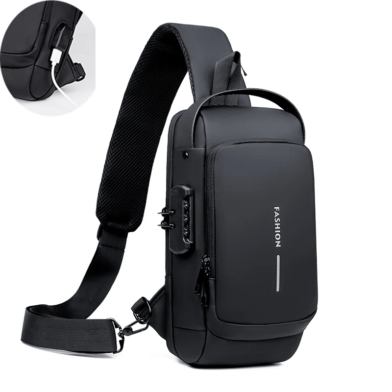 

2022 Anti-theft Travel Motorcycle Rider Waterproof Oxford Male Messenger Bags Men Sling Backpack Cross body Shoulder Chest Bag