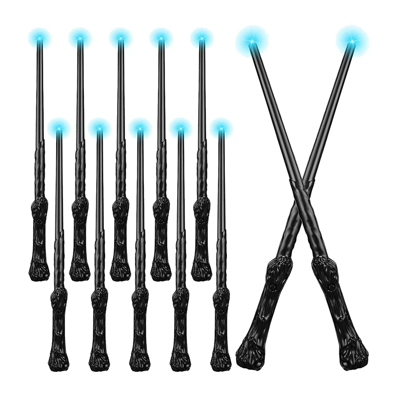 

10 Pieces Light Up Wizard Wands Sound Illuminating Toy Wand Witch Wand For Kids Gifts Cosplay Party Costume