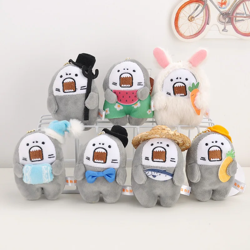 Милый Детский плюшевый брелок в виде акулы необычный с подвеской автомобиля для