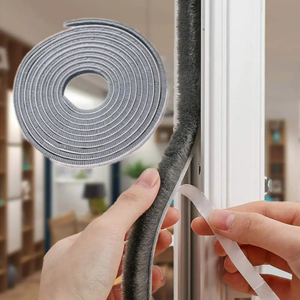 

Windshield Strip Mute Strong Sealing Good Stickiness Anti-Static Windproof Fiber Door Window Sealing Strip Household Accessories