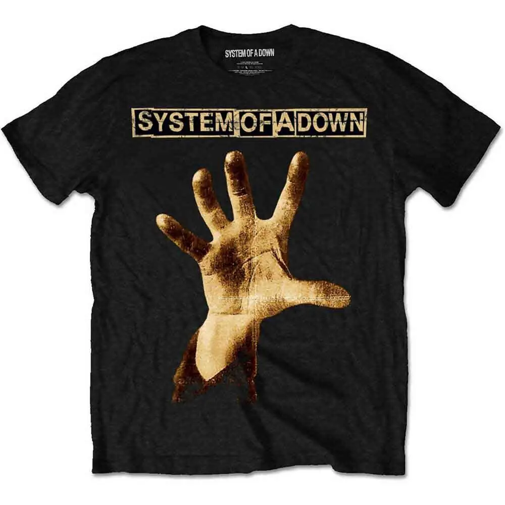 Новая Черная футболка System Of A Down Hand