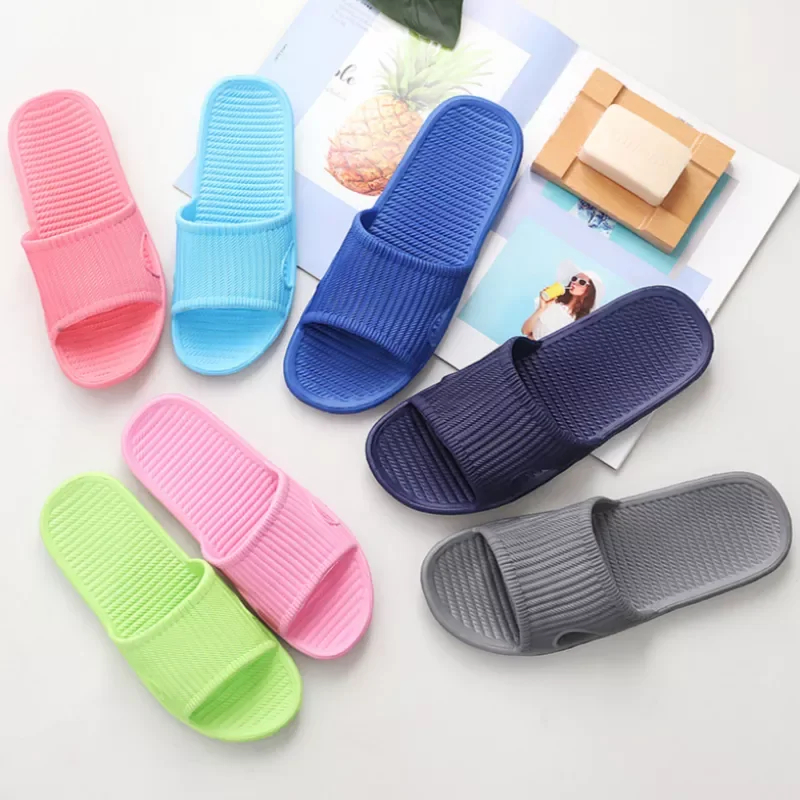 Indoor Home Slippers Summer Non-Slip Light Hotel Shoes Couple Soft Bottom Sandals Slippers Men's Flat Shoes Flip Flops