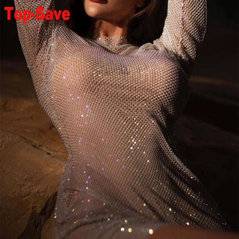 

Женское платье для ночного клуба, сексуальное мини простое платье черного и белого цвета, женское модное платье с длинными рукавами и бриллиантами, бандажные платья 2023