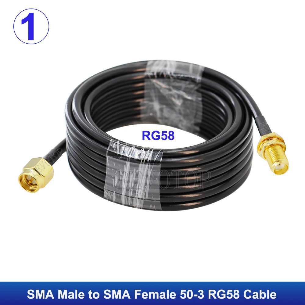 BEVOTOP RG58 кабель SMA «папа» к SMA «мама» 50 Ом