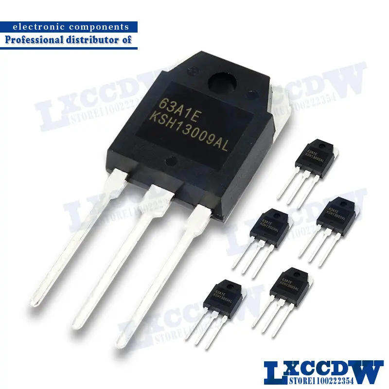 5 шт., транзистор KSH13009AL, модель KSH13009 TO3P NPN 12A 400V