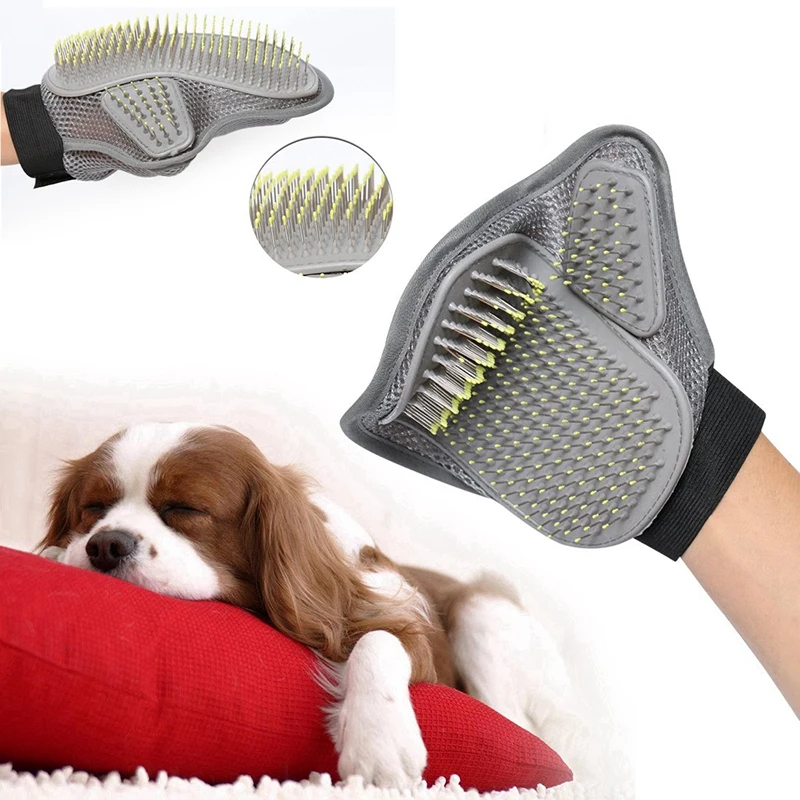 

Flexible Pet Brush Glove Cat Grooming Hair Removal Dog Massage Shower Rubber Mitt Puppy Washing Cleaning Needle Bath Comb Animal