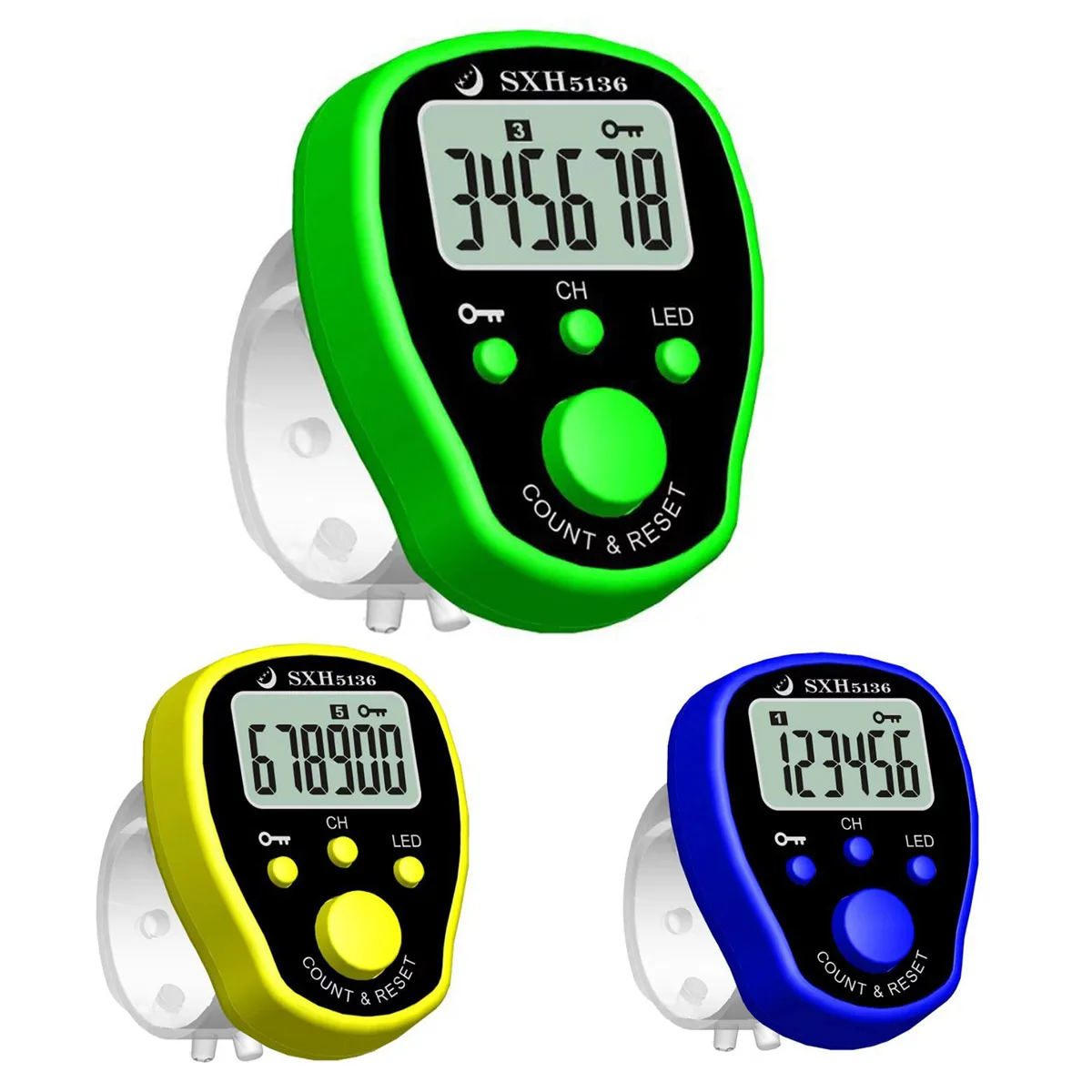 

New Five-Channel Chanting Counter Finger Electronic Counter Chanting Multi-Function Point Counter