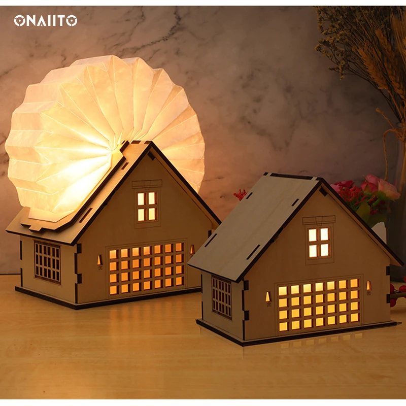 

Переносной деревянный ночной Светильник для дома, лампа в виде органа для детской, спальни, складное освещение для создания атмосферы, свет...