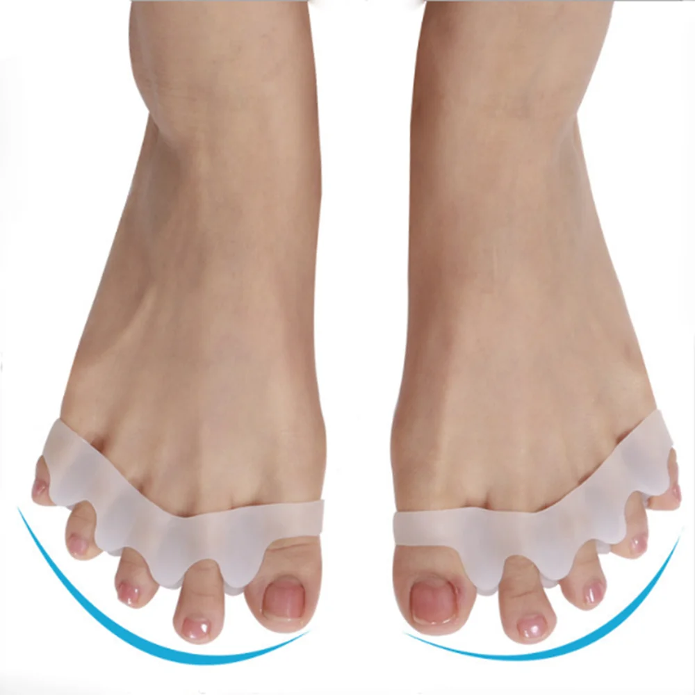 

1 Pair Toe Corrector Silicone Toe Separator for Hallux Valgus Bunion Straightener Pain Relief Foot Care Tool Toe Protector Cover