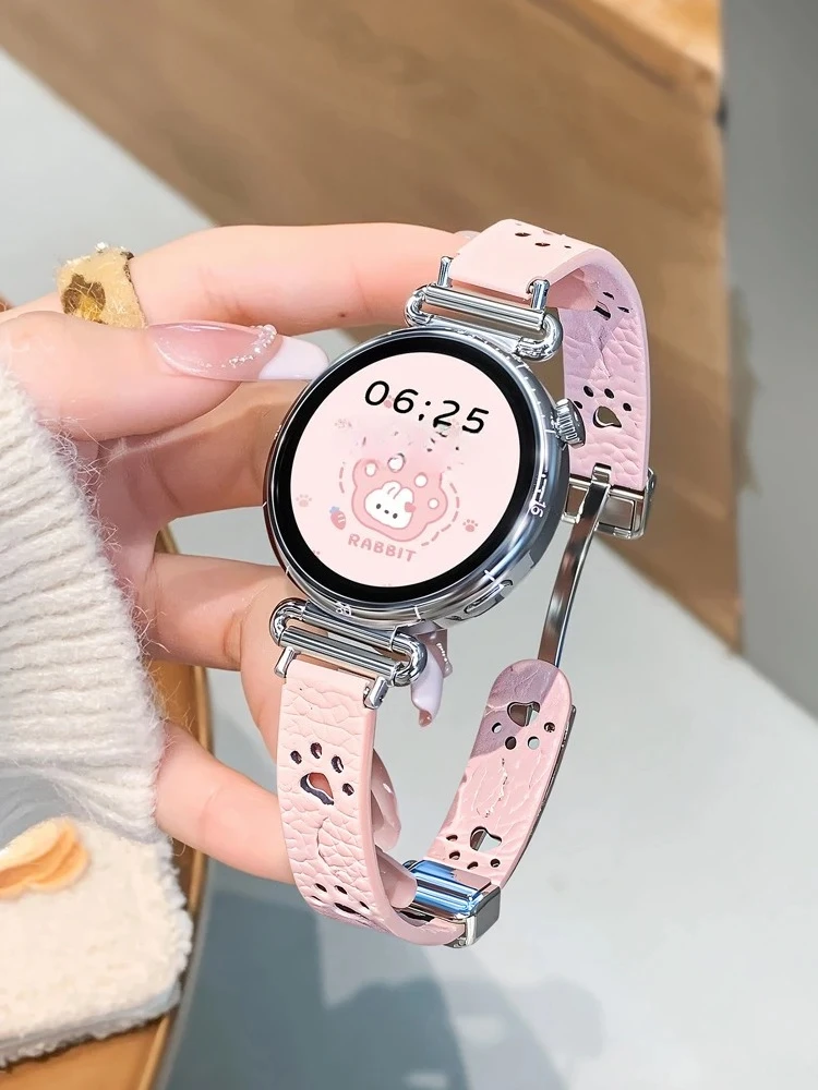 Фото Ремешок с узором в виде кошачьей лапы для Samsung Galaxy Watch 7 6 FE 5 Pro 4 6 Classic 44 мм 40 мм, спортивный браслет, аксессуары для умных часов №3