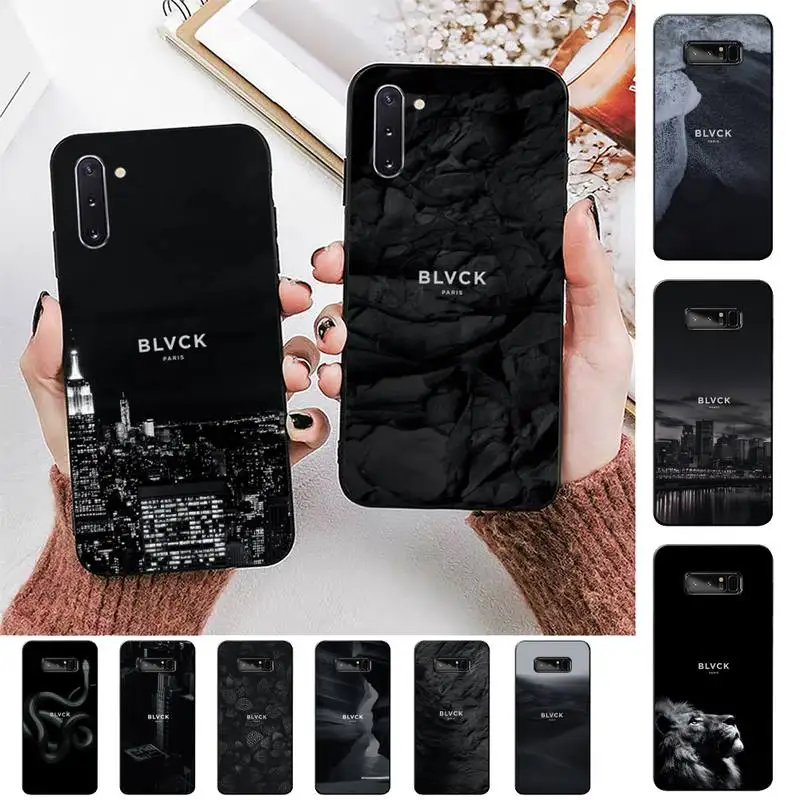 

Black Blvck Flower Phone Case for Samsung Note 5 7 8 9 10 20 pro plus lite ultra A21 12 72