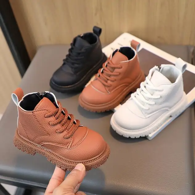 

Children snow boots 2023 autumn winter style plus velvet short cotton boots boys and girls short ankle boots kids sport shoes