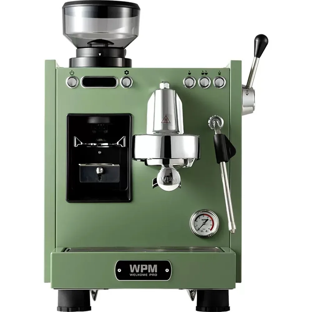 

New profession stainless steel coffee machine with coffee grinder 15 bar espresso coffee maker commercial design