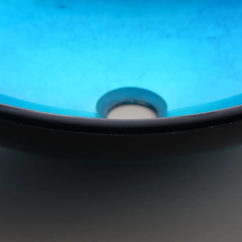 Набор для раковины в ванной комнате SINLAKU синий смеситель из закаленного стекла с