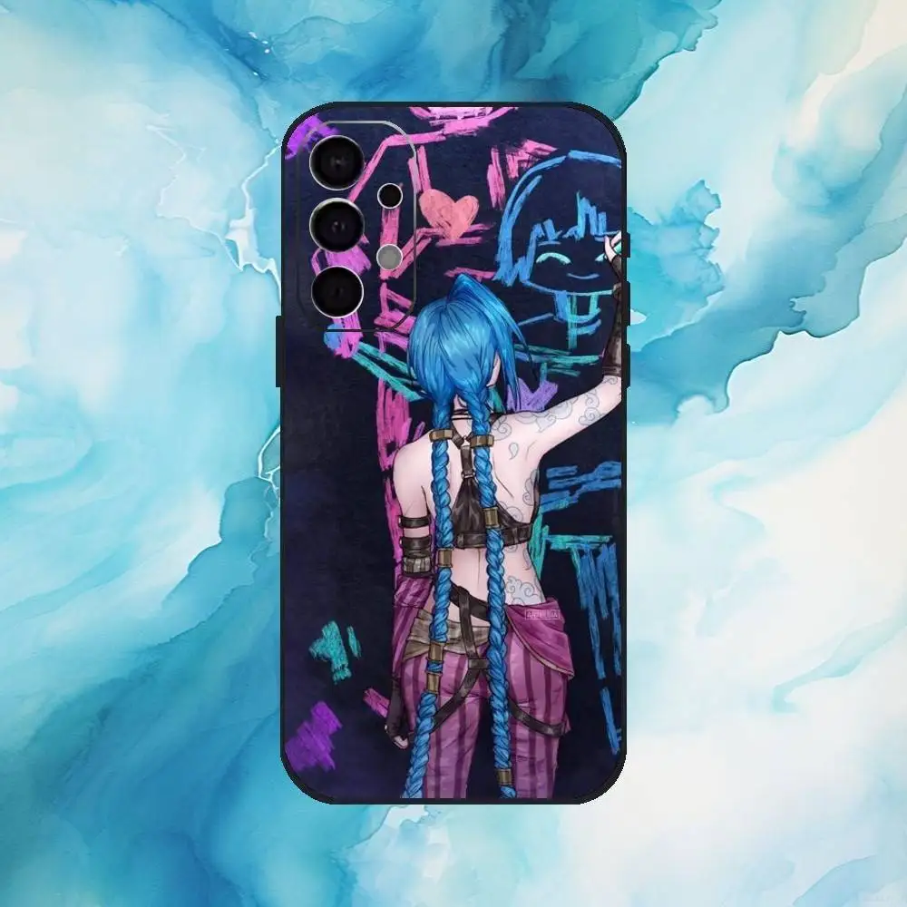 Фото Чехол для телефона L-League of Legends L-LOL Jinx для Samsung Galaxy A73, A72, A71, A70, A53, A52, A51, мягкий черный чехол Inthers №5
