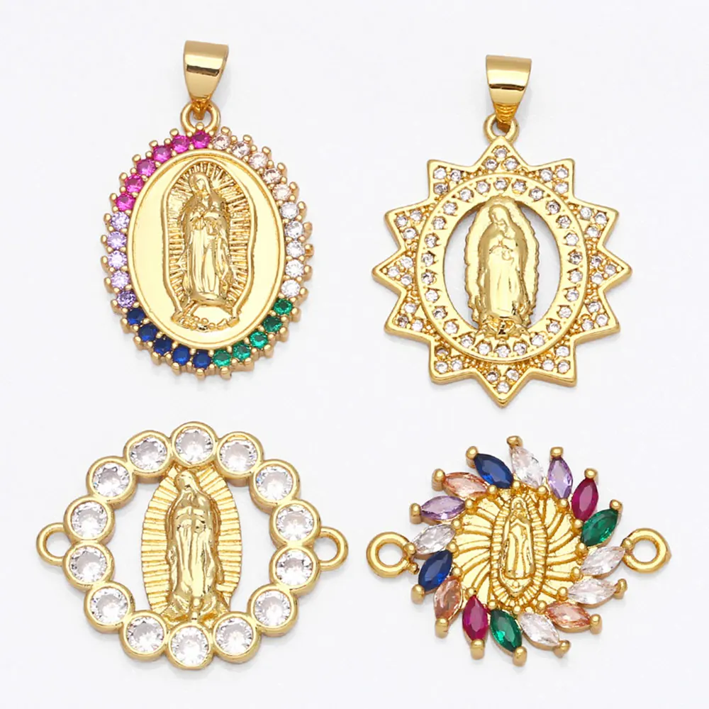 Подвески OCESRIO Rainbow Virgen de la Caridad del Cobre с золотым покрытием медный циркон