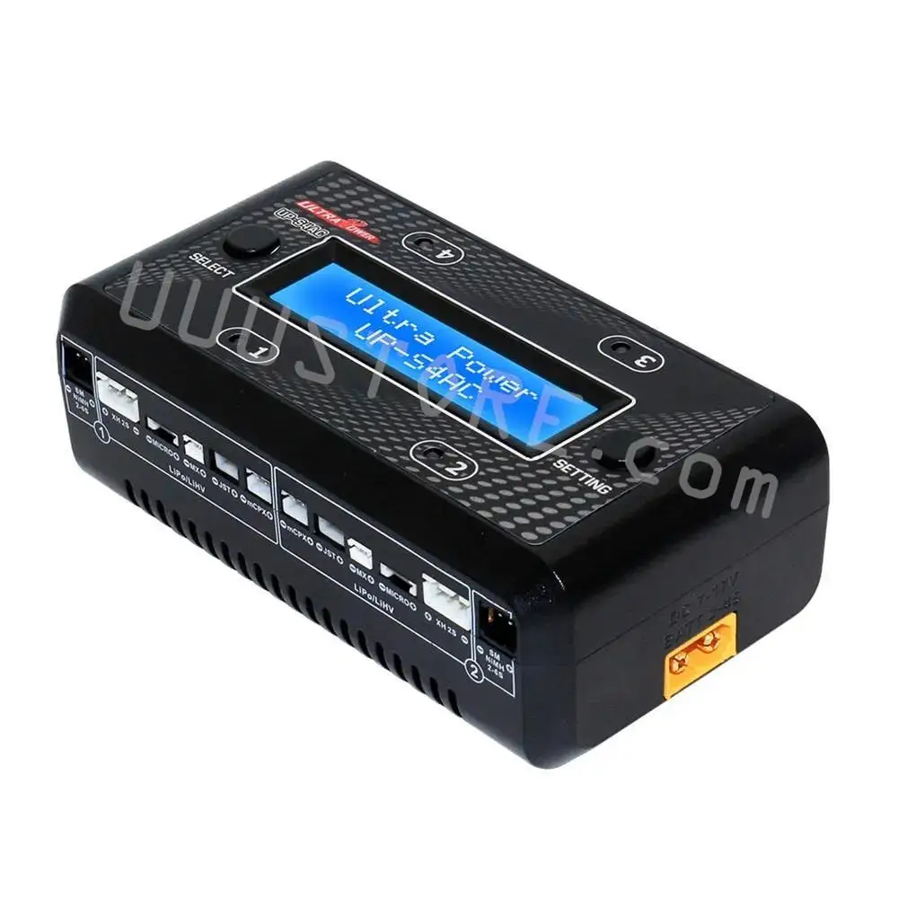 UltraPower UP-S4AC 4x7W 1A AC/DC 1S-2S LiPO/LiHV 2S-6S NiMH/NiCd зарядное устройство с SM XH Micro MX JST mCPX для модели