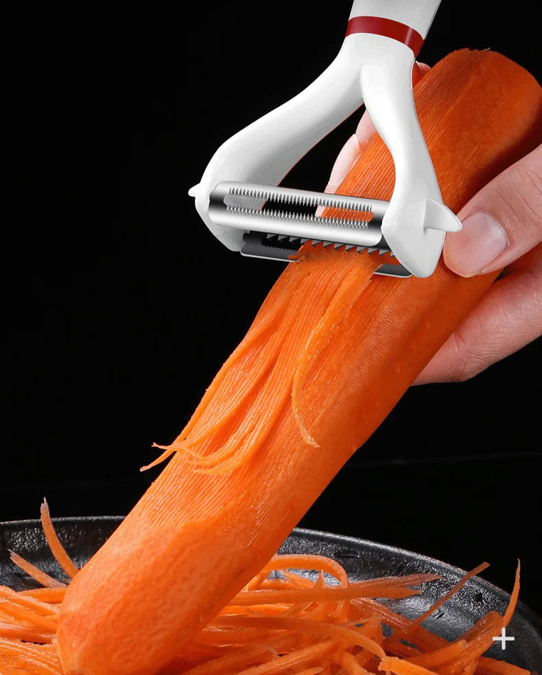 

Овощечистка из нержавеющей стали для фруктов, овощей, терка для картофеля, терка для дыни, моркови, огурцов, очиститель Жульен, ломтик, кухон...