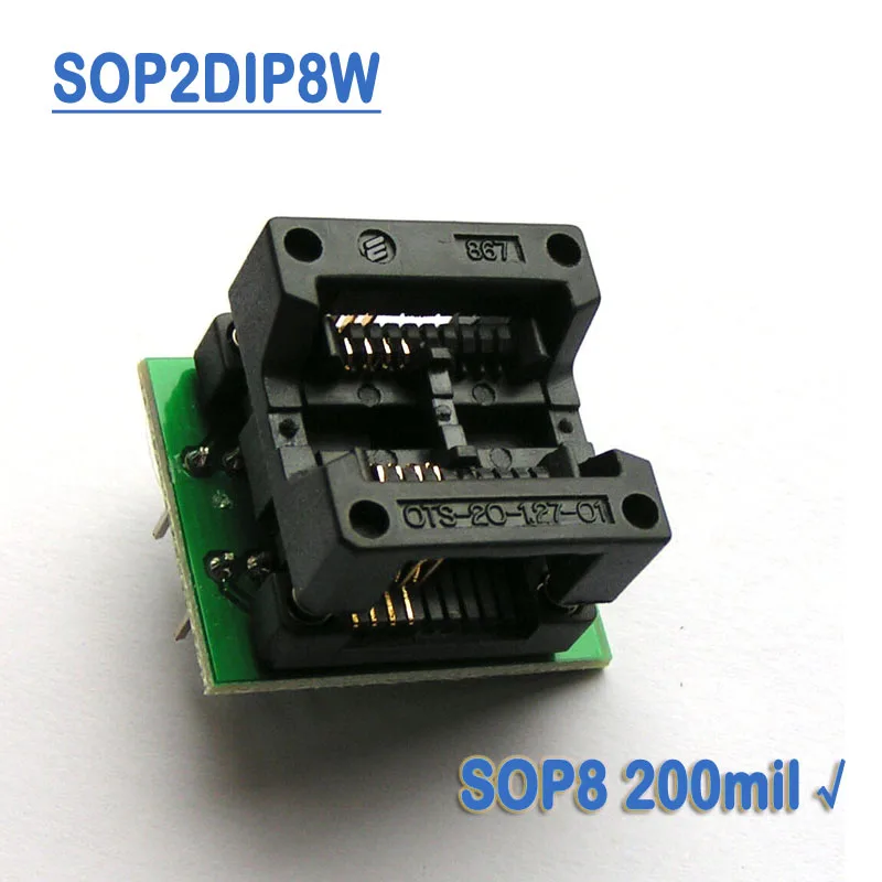 

SOP2DIP8W High Quality SOP8 Gold-plated Spring Seat Burning Seat Chip Seat Wide Body SOP8 Turn DIP8