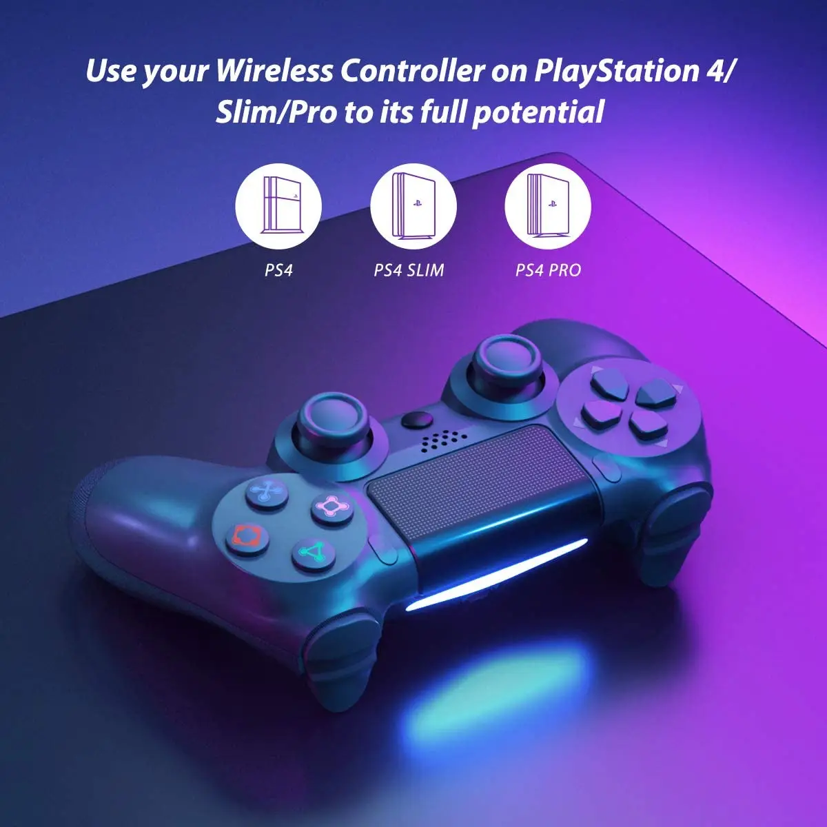 Беспроводной контроллер Bluetooth геймпад без задержки для PS4 PS3