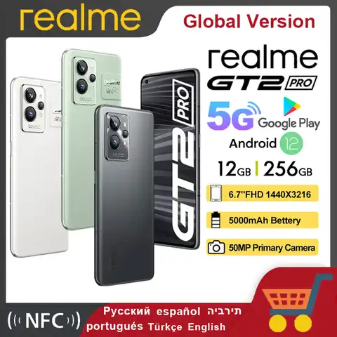 Смартфон глобальная версия Realme GT 2 Pro, телефон с экраном 120 Гц, AMOLED, 5000 мАч, 65 Вт, зарядка 50 МП