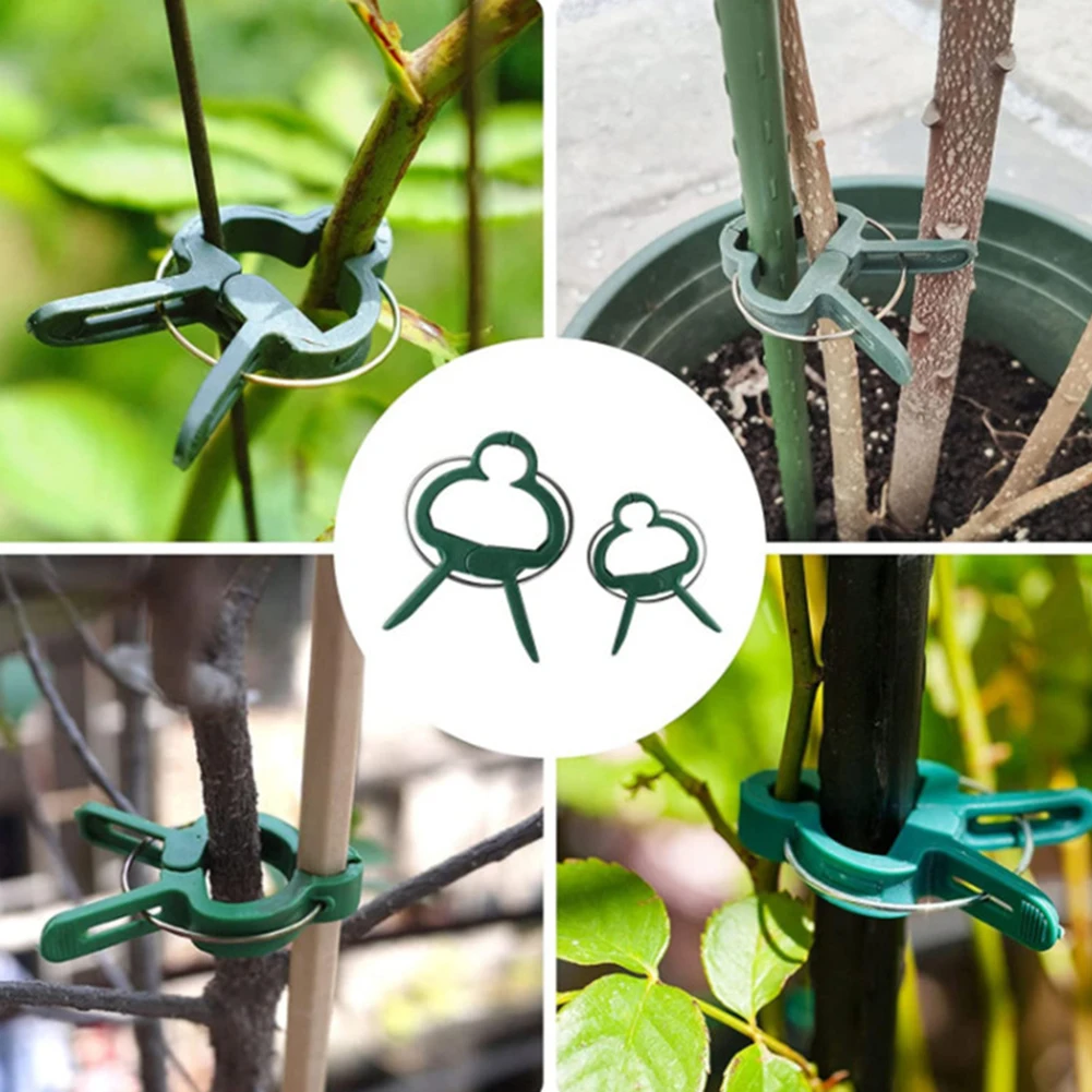 

10pcs Plant Support Clips Flower and Vine Garden Tomato Plant Support Clips for Supporting Stems Vines Grow Upright Climbing