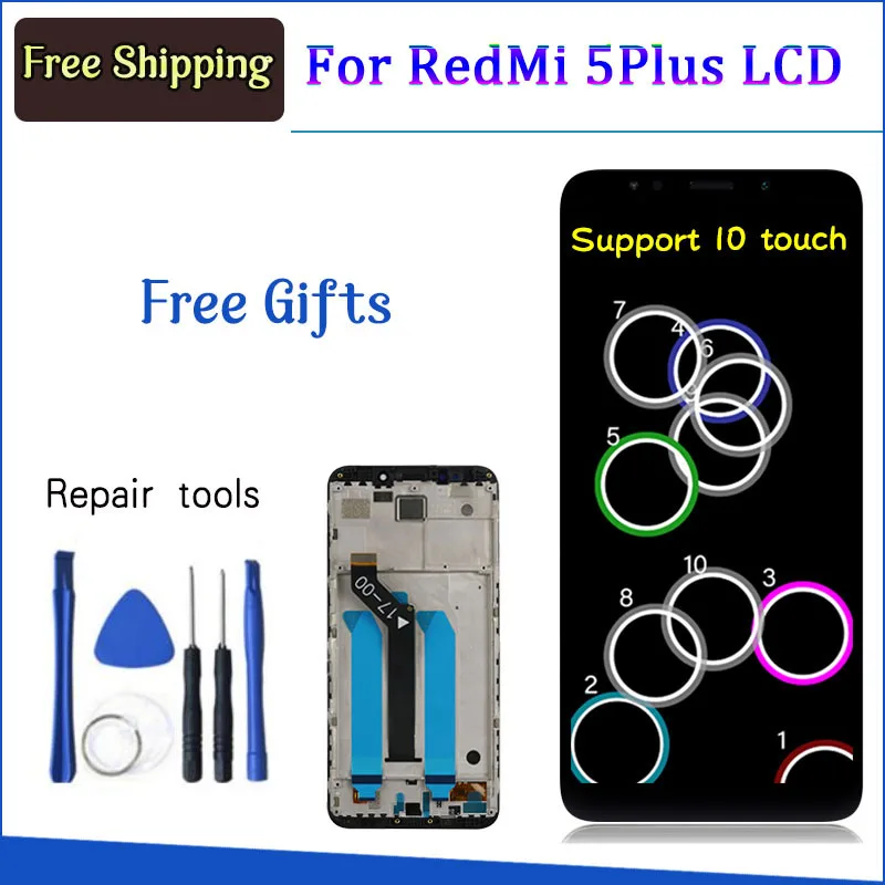 AICSRAD 100% тест для XiaoMi Redmi 5 Plus ЖК-дисплей + сенсорный экран FHD 5,99 