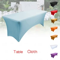 elastic high stretch spandex table decor rectangular tablecloth used in elegant party picnic