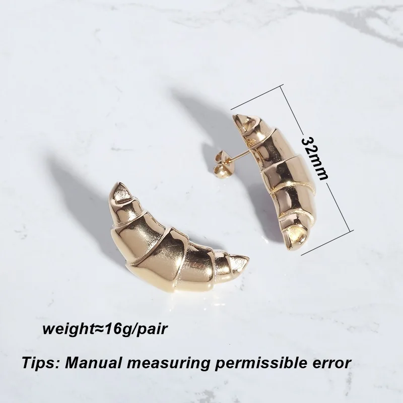 Серьги-гвоздики LESIEM RPTE102 из нержавеющей стали