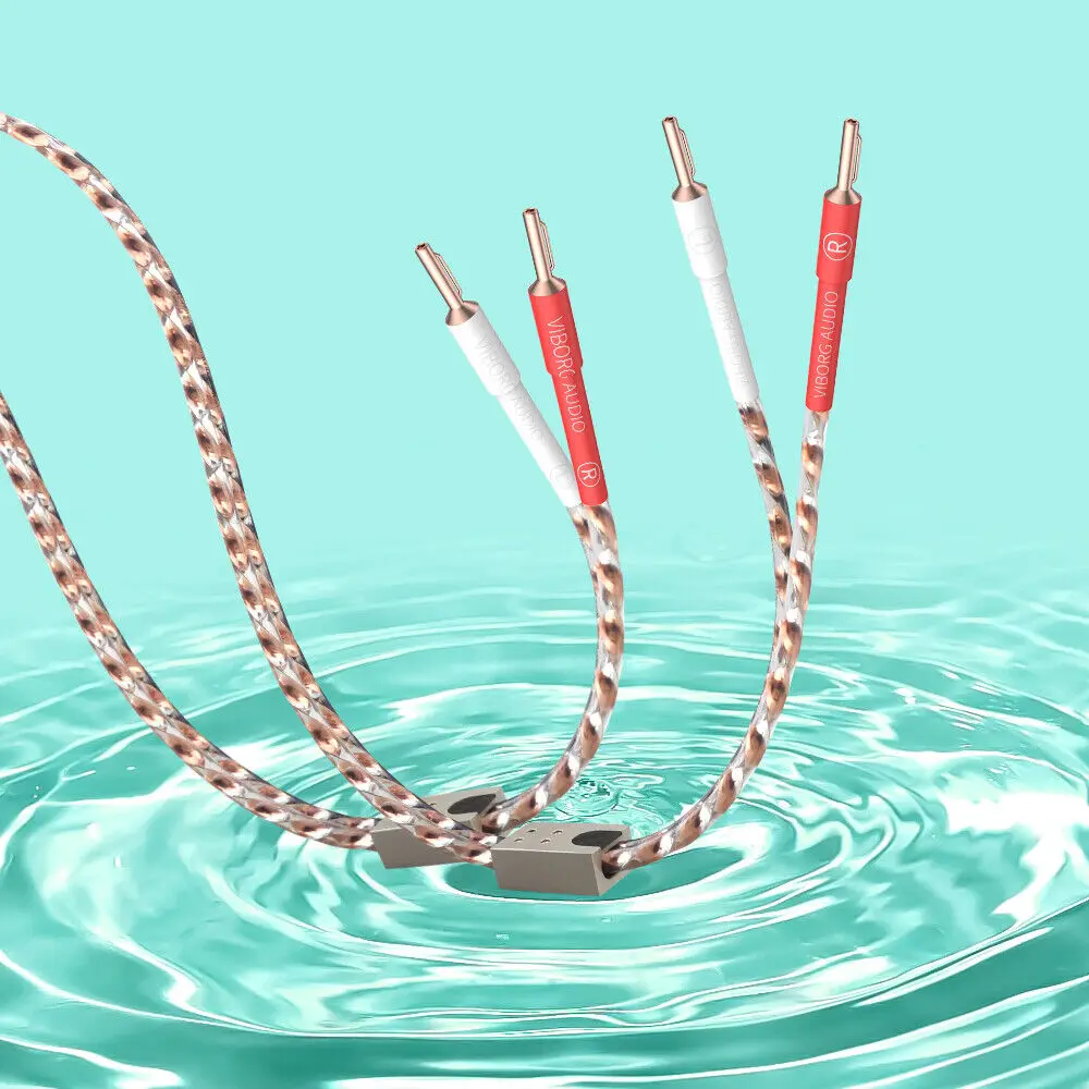 Пара вибрачных VS903 плоский акустический кабель HIFI с разъемом типа банан из чистой