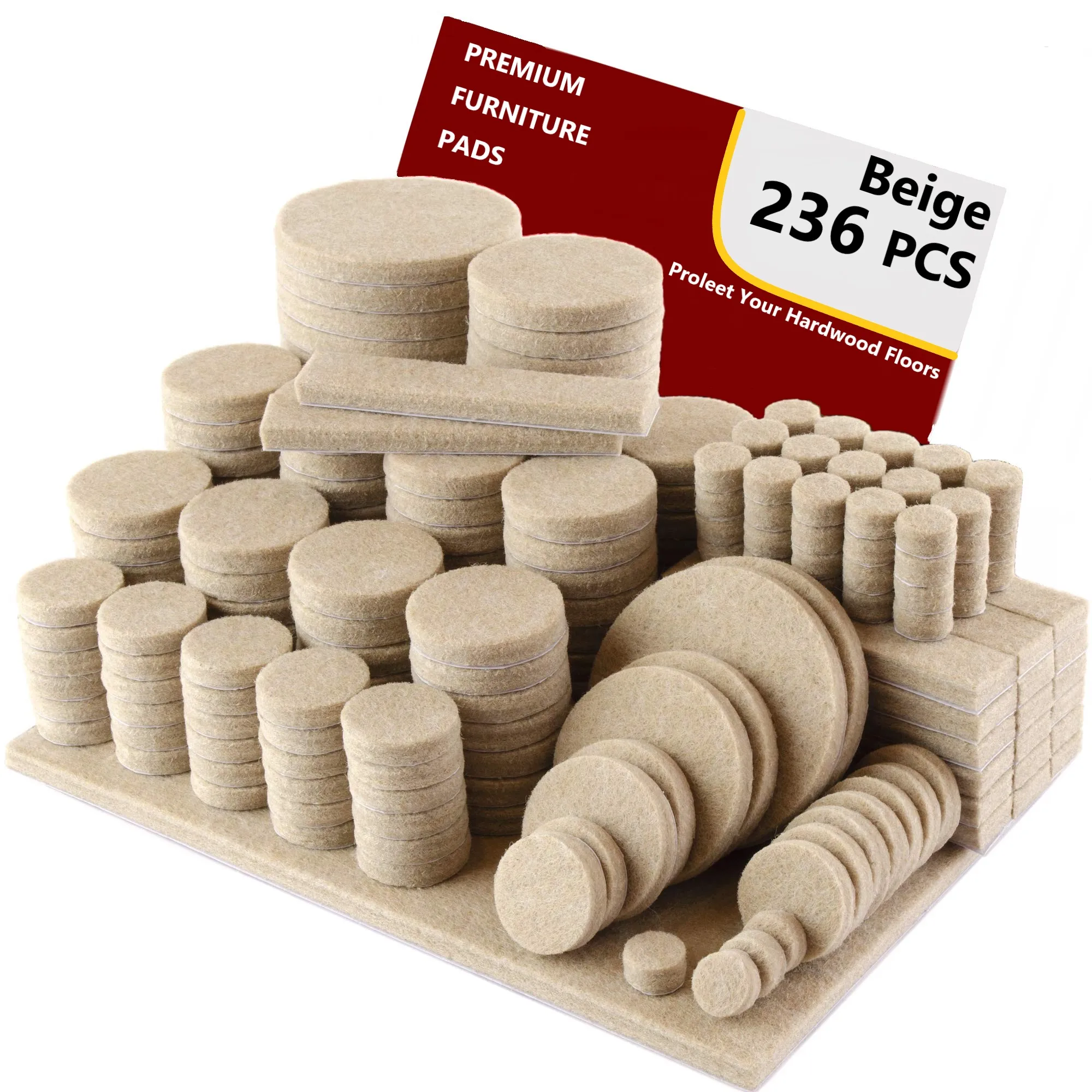 

236 шт. мебельные накладки из твердой древесины, самоклеящиеся, режущие войлочные накладки на стулья, защитные накладки на пол против царапин