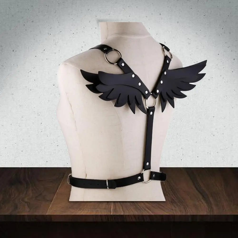 

Body Bondage Belt Creative Skin-friendly Decorative Adjustable Angel Wing Body Harness Harness for Pub