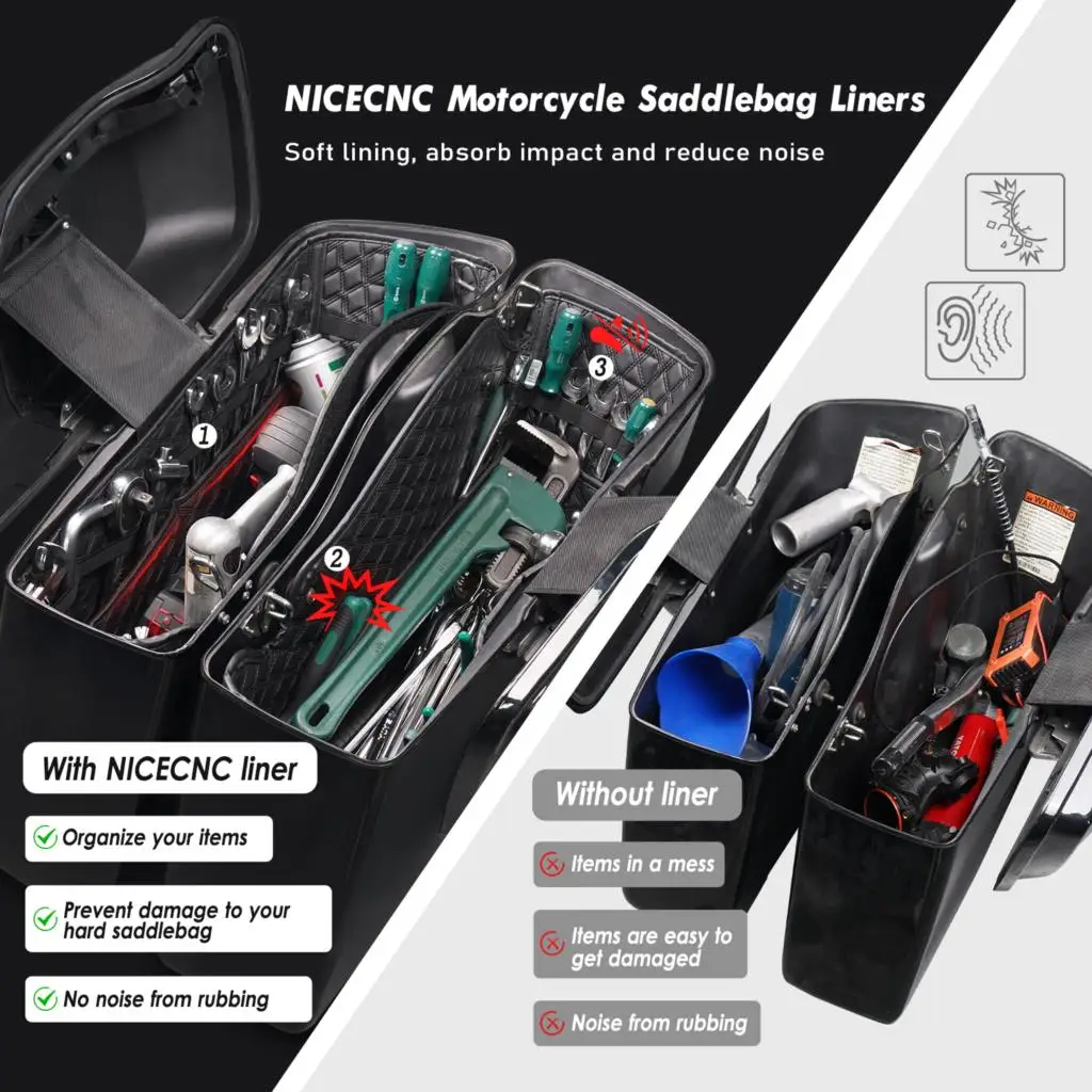 NICECNC вкладыши для сумок нестянутые Harley Factory Davidson все туристические модели 14-21