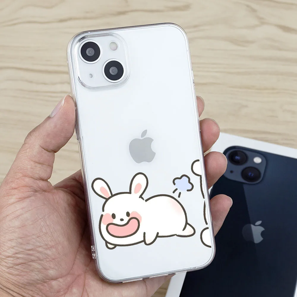 Пара влюбленных парный забавный кролик-медведь для iPhone 11 12 13 14 15 16 Pro Max mini Plus XR XS 8