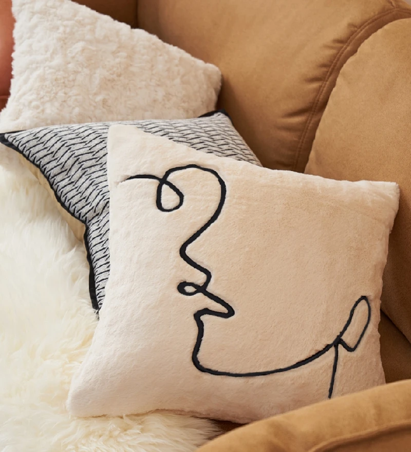 Современная Высококачественная наволочка Vevelt из толстой ткани с вышивкой для