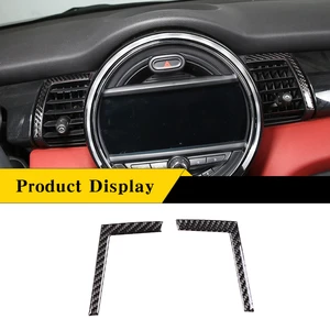 For BMW MINI 2014-2021 Central Control Conditioner Air Outlet Decorative Frame Sticker Real Carbon Fiber Trim Car Accessories