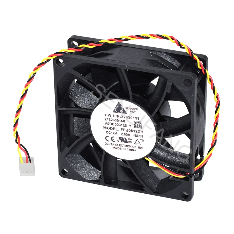 For Delta FFB0812XH 80 80 25mm DC 12V 2A 4 Pin Powerful Pwm Axial 