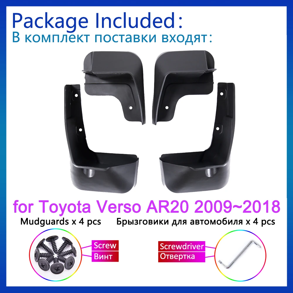 

Mud Flaps 4x For Toyota Verso AR20 2009 2010 2011 2012 2013 2014 2015 2016 2017 2018 Mudguards Splash Guards Fender Accessories