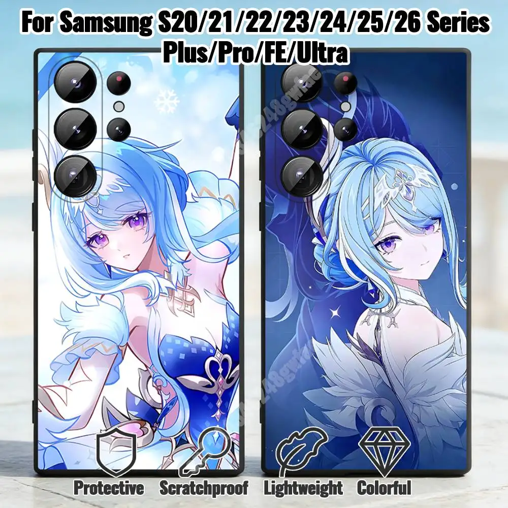 Фото Чехол для телефона Odette Genshin Impact для Samsung Galaxy S21 22 23 S24 25 26 Ultra Plus FE Lite, силиконовый бампер №1