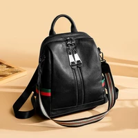 2022 new luxury designer black genuine leather womens backpack female girl backpacks lady travel bag shoulder bags high quality