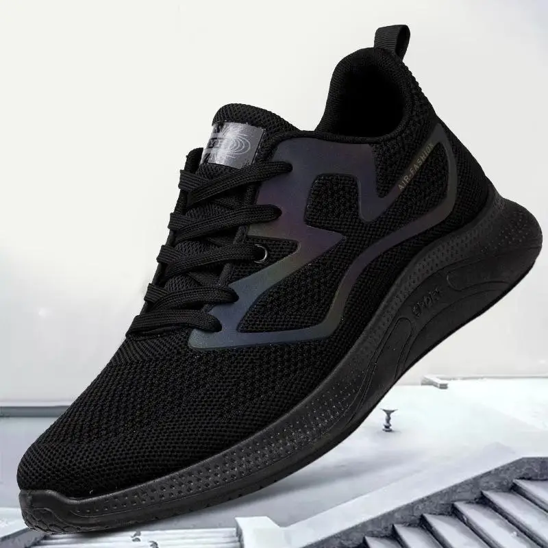 

Spring Autumn New Men's Sports Shoes Casual Shoes Fly Woven Breathable Fashion Reflective Shoes Running Shoes Vulcanized Shoes