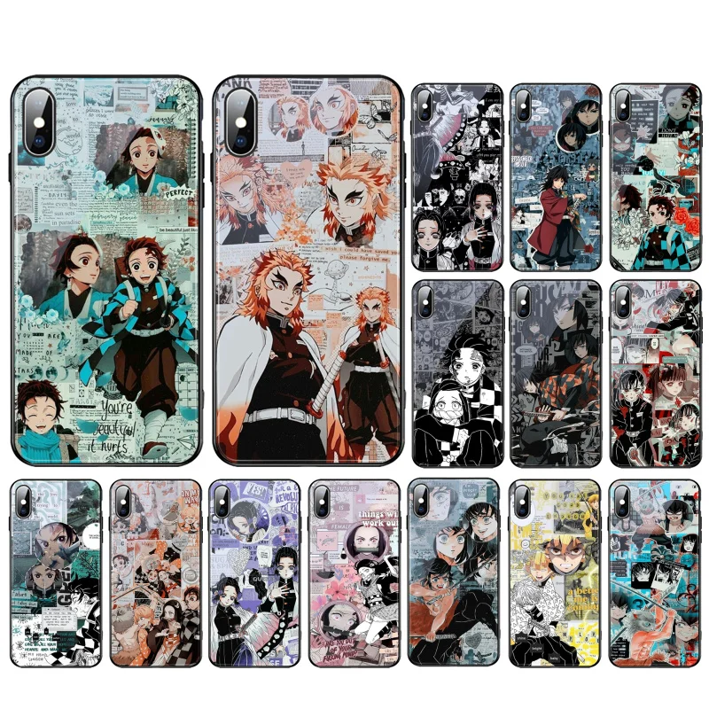 

Kimetsu No Yaiba Demon Slayer Funda Cell phone case For iphone 13 Pro Max 12 11 Pro Max XS XR X 8 7 Plus SE2 Mobile Phones Case