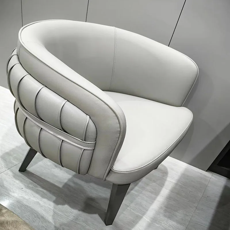 Современные городские обеденные стулья в итальянском стиле Iight Iuxury мебель Ieather