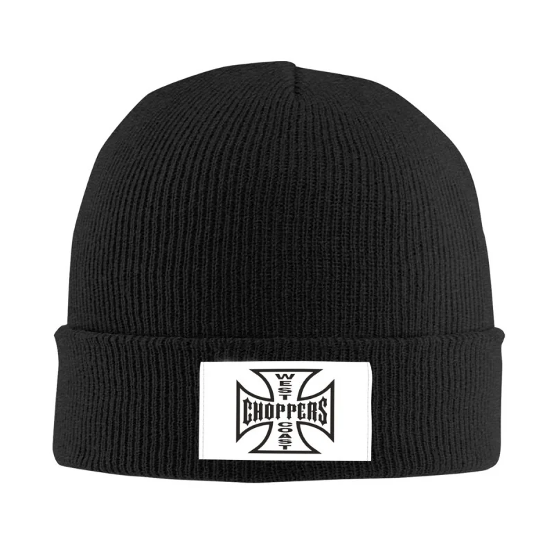 

West Coast Iron Choppers Cross Bonnet Hat Knit Hats Men Women Cool Unisex Adult Warm Winter Beanies Caps
