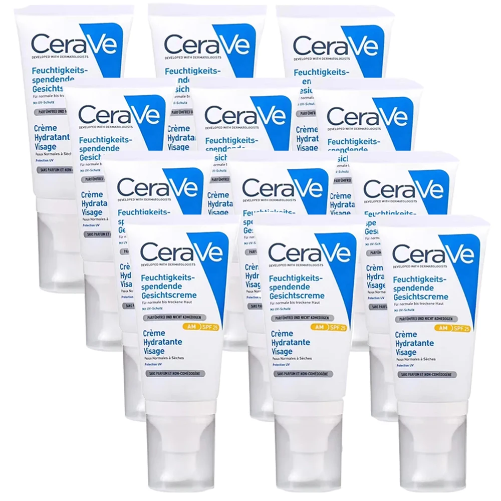 

12PCS CeraVe Facial Repair Lotion Moisturizer Tighten Improve Pores Repair Sensitive Skin Hydrating Cream 52ml Skincare