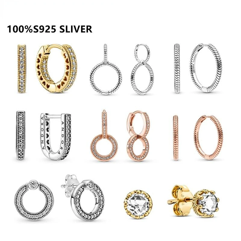 

Женские серьги из серебра 925 пробы, 8 видов, 1 пара